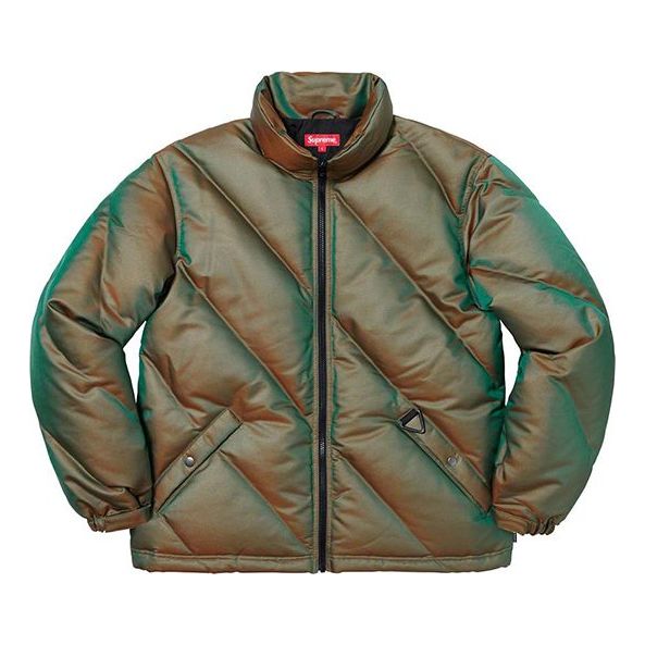 Пухо яке Supreme Iridescent Puffy Jacket Supreme FW19 Week 11 Зелено | SUP-FW19-960, 0