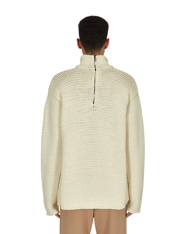 Пуловер Off-White Meteornail Knit Zip Mockneck Sweater Бежово | OMHA122F21KNI001 6161, 4