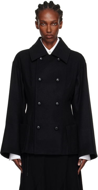 Палта Yohji Yamamoto Yohji Yamamoto Darts Pea Coat Черно | FM-J53-103, 0