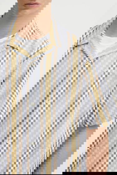 Риза Carhartt WIP Linen Blend Relaxed Fit Short Sleeve Folsey Camp Collar Striped Shirt with Patch Pockets Многоцветен | I035154.3G8XX, 3