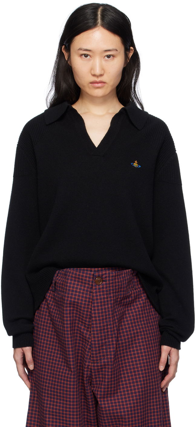 Поло тениска Vivienne Westwood Embroidered Polo Tee Черно | 27010015-Y0018-, 0