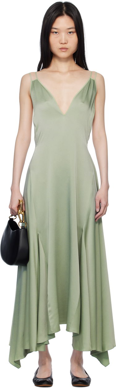 Pокля LANVIN Lanvin Silk Bowling Midi Dress Зелено | RW-DR0082-3421-P25, 0
