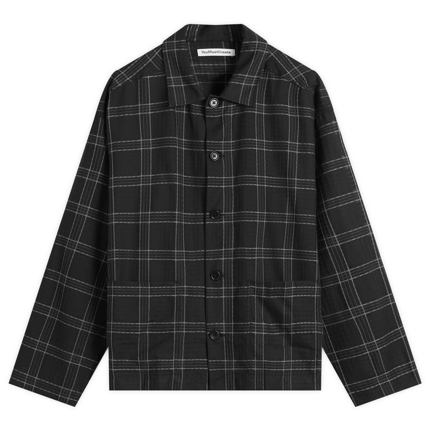 Риза YMC YMC PJ Check Overshirt, Size Small Черно | P2ZAP-01, 1