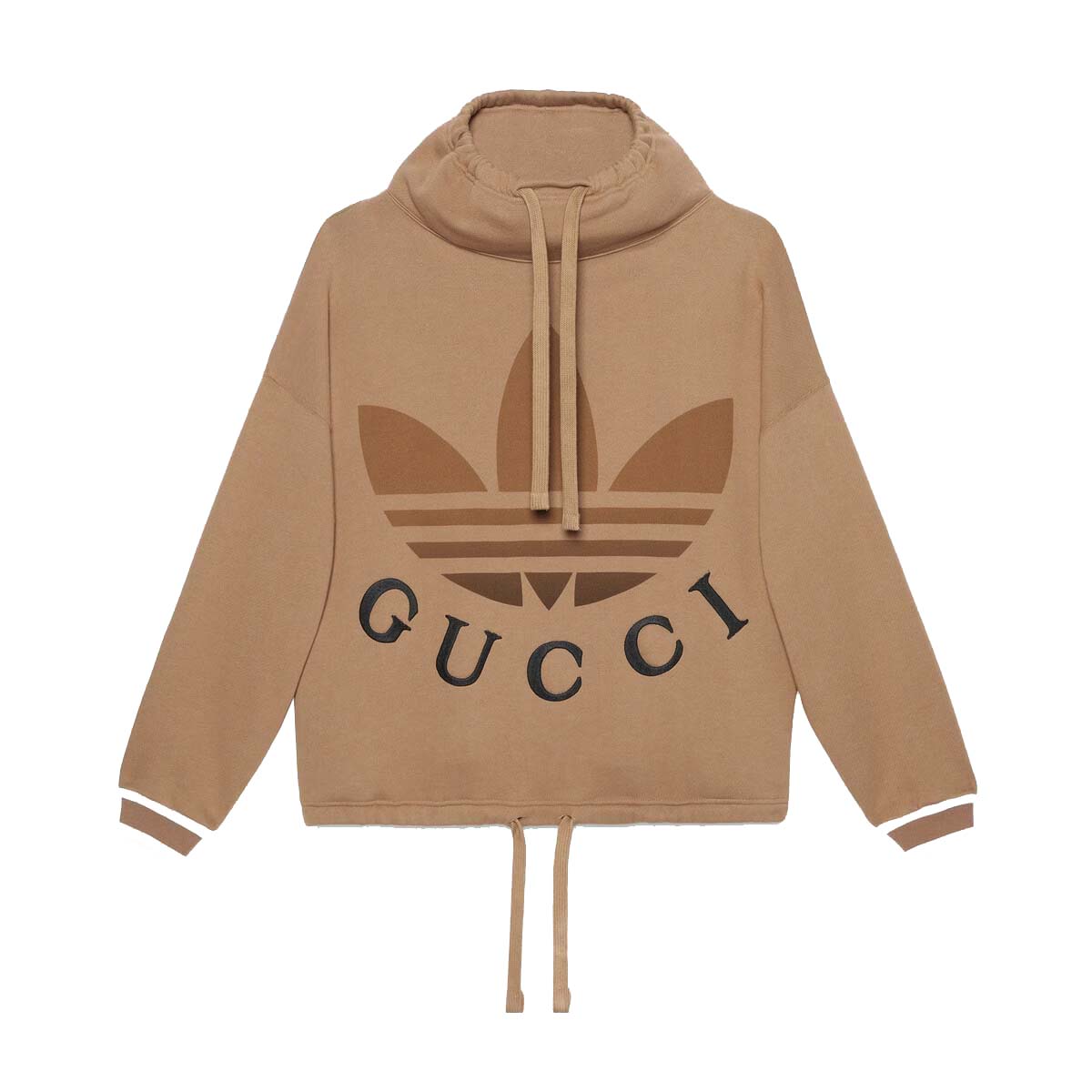 Суитчър Gucci adidas x Cotton Jersey Sweatshirt Dark Beige Бежово | 717417 XJE2C 2091, 0