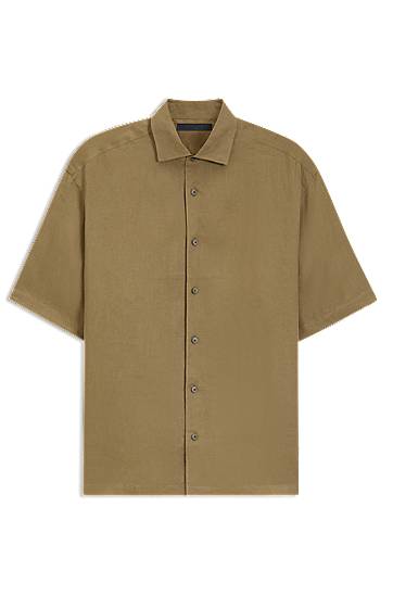 BECKHAM x BOSS Relaxed-Fit Linen Shirt
