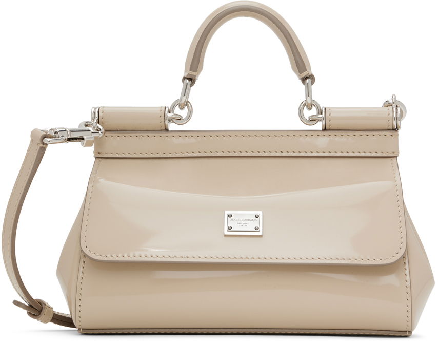 Дамска чанта Dolce & Gabbana Beige Kim Kardashian Edition Small Sicily Bag Бежово | BB7116 AI413, 0