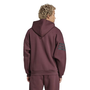 Суитчър adidas Performance 3-Stripes Full-Zip Hoodie Бургунди | JD4830, 2