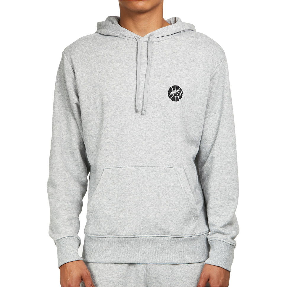 Суитчър New Balance Hoops Essentials Fundamental Hoodie Сиво | MT23581_AG, 0