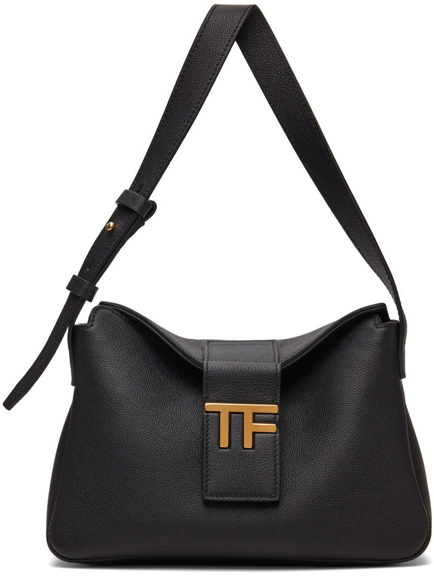 Чанта през рамо Tom Ford TOM FORD Mini Calfskin Shoulder Bag Черно | L1581T-LCL297, 0
