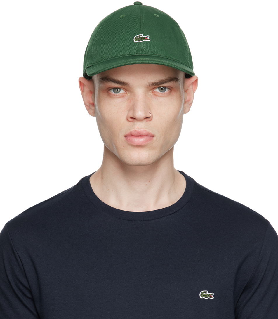 Шапка с козирка Lacoste Organic Cotton Twill Cap Зелено | RK0491_132, 0