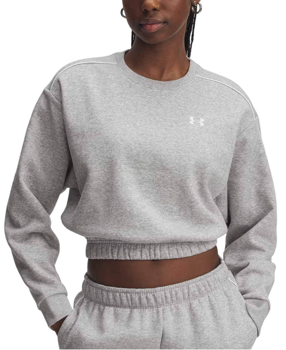 Суитчър Under Armour Cropped Rival Fleece Piped Crew Sweatshirt Сиво | 6007035-011, 0