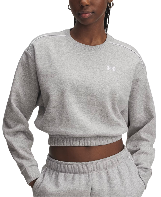 Cropped Rival Fleece Piped Crew Sweatshirt