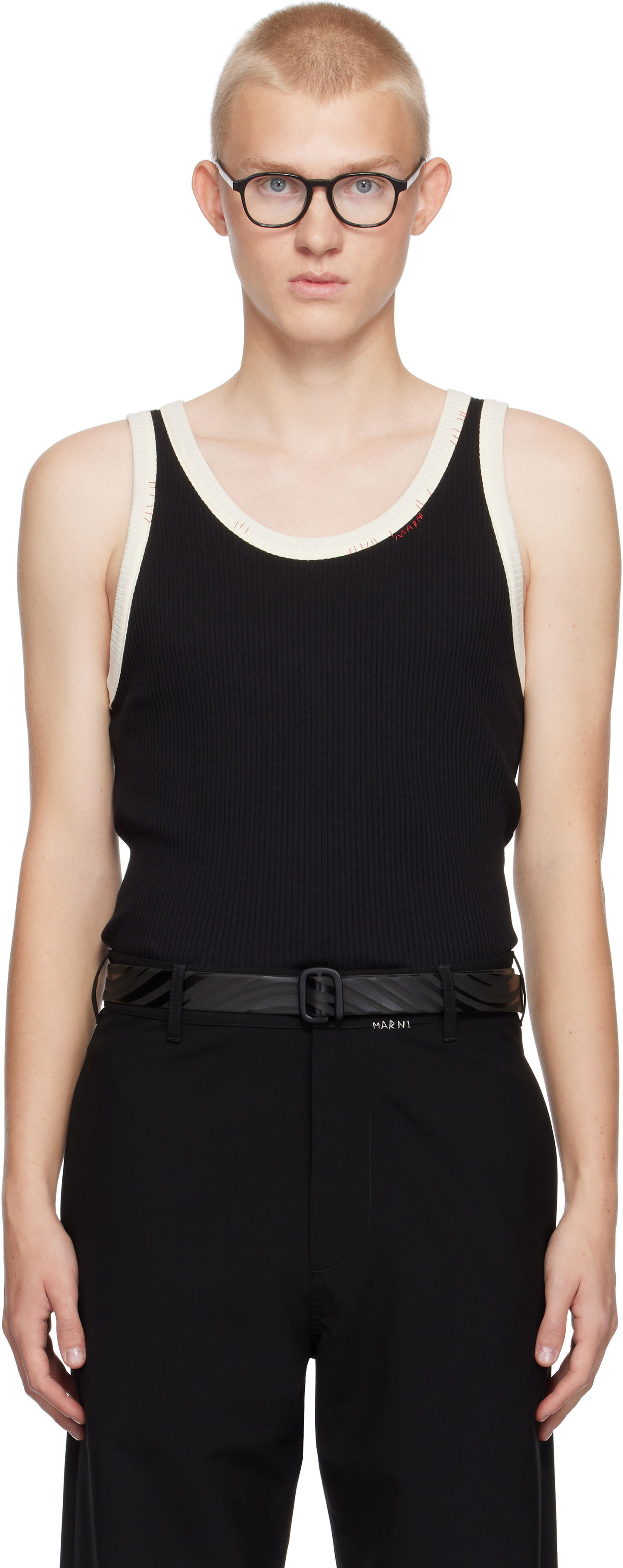 Потник Marni Tank Top Mending Черно | HUMU0299QS UTC404, 0