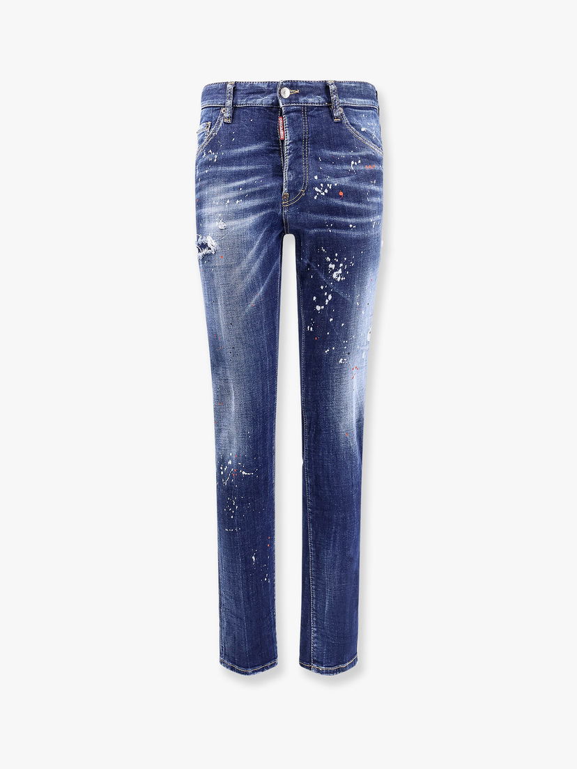 Дънки DSQUARED2 Slim-Fit Paint Splatter Jeans Синьо | S74LB1658S30664470