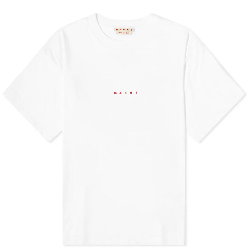 Тениска Marni Small Logo T-Shirt "Lily White" Бяло | THJE0263P1-L1W01