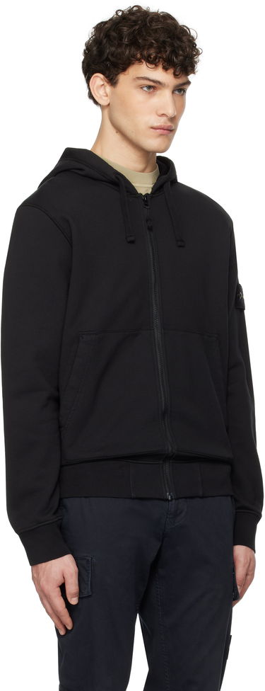 Суитчър Stone Island Diagonal Fleece Old Effect Hoodie Черно | K1S156100042S0051, 1
