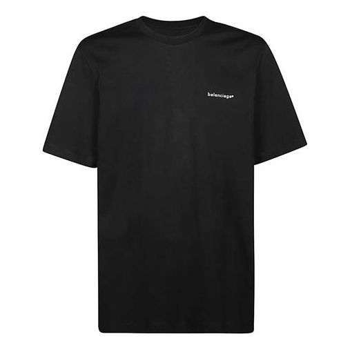 Тениска Balenciaga Logo Knit Short Sleeve T-Shirt Черно | 556150TYK281000, 0