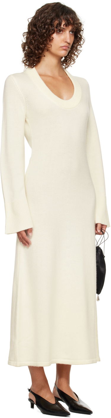 Pокля Loulou de Saison Loulou de Saison Ari Knit Maxi Dress Бяло | ARI, 1