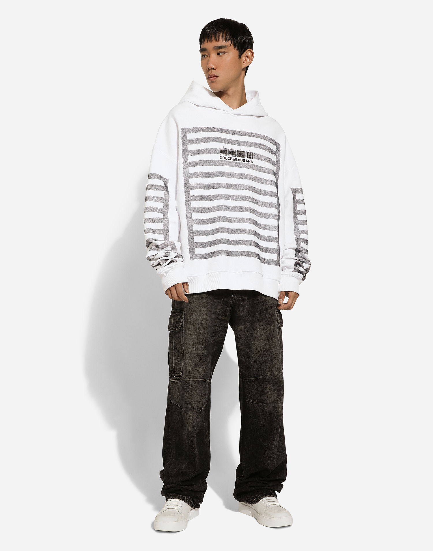 Суитчър Dolce & Gabbana Hoodie With Marina Print Бяло | G9AJATG7K4TW0800, 1