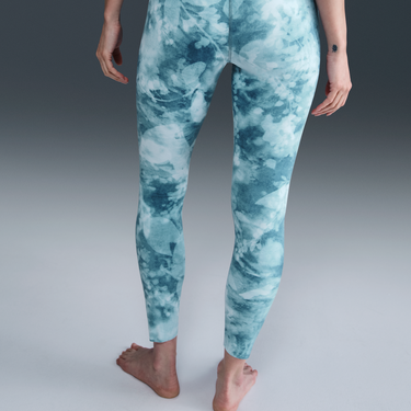 Клинове Nike Nike Zenvy Printed 7/8 High-Waisted Leggings Тюркоазено | HJ2298-006, 1