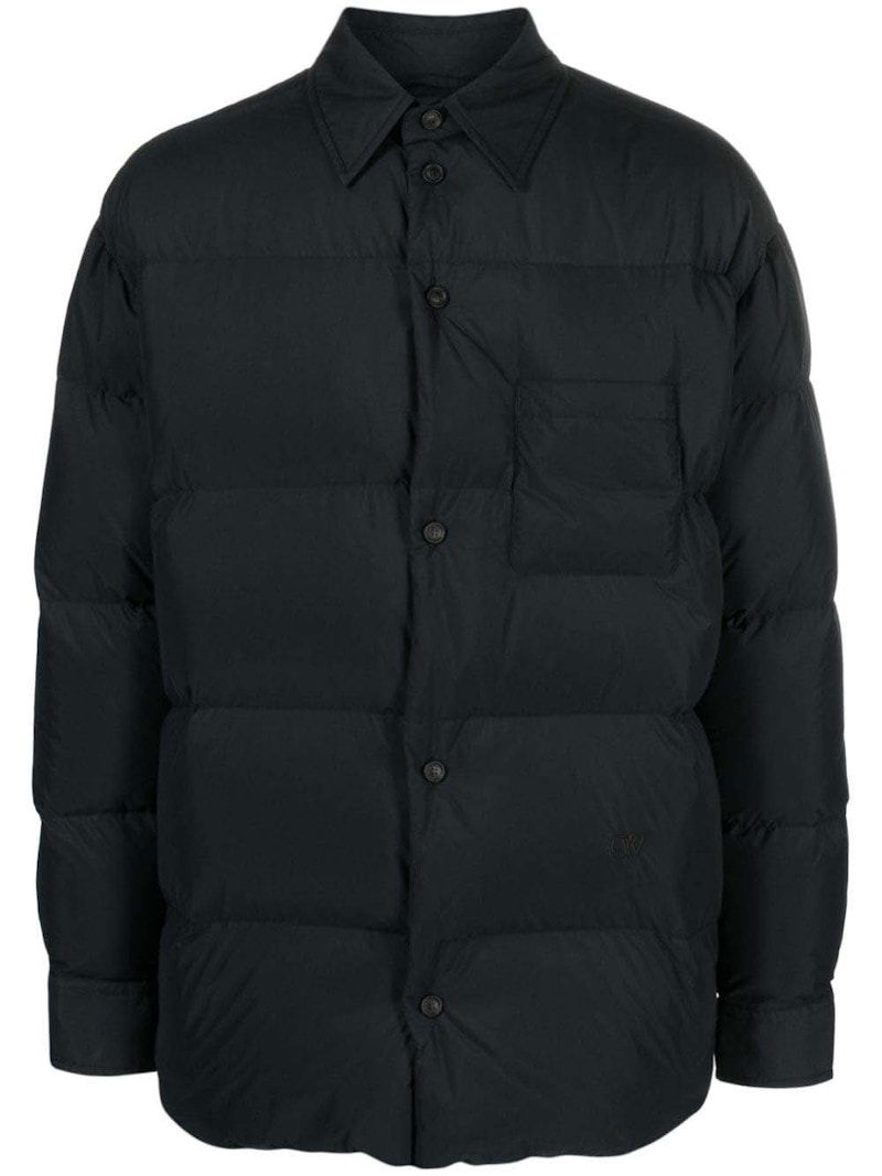 Button-Front Puffer Jacket, 0
