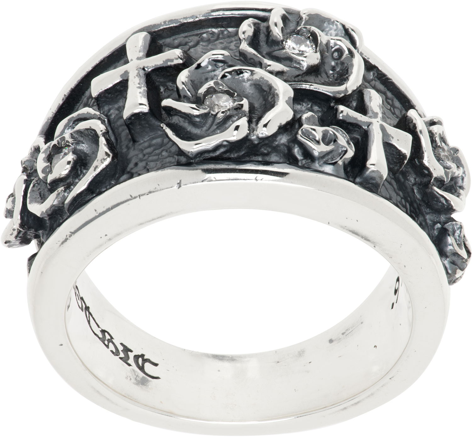 Пръстен Yohji Yamamoto Yohji Yamamoto Rose Ring with Crosses Металик | HP-A14-662, 0