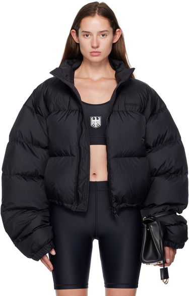 Пухо яке VETEMENTS Vetements Double Logo Boxy Down Jacket Черно | UH76PU220BB, 0