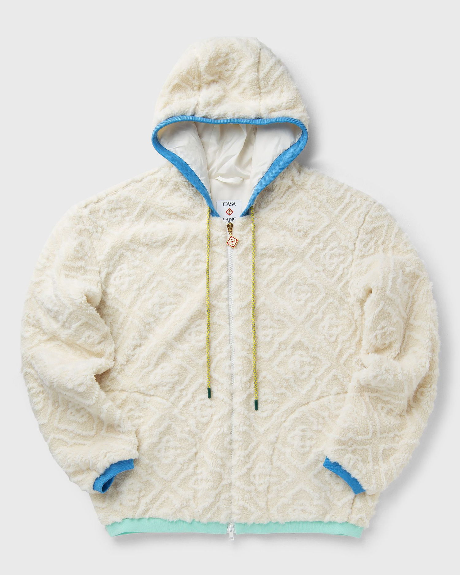 Яке Casablanca Monogram Fleece Hooded Jacket Бяло | MPF25-JTP-373-01, 0