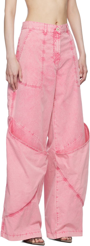 Карго панталони The Attico The Attico Long Wide-Leg Jeans Розово | 250WCP00198 DDC098AA, 1