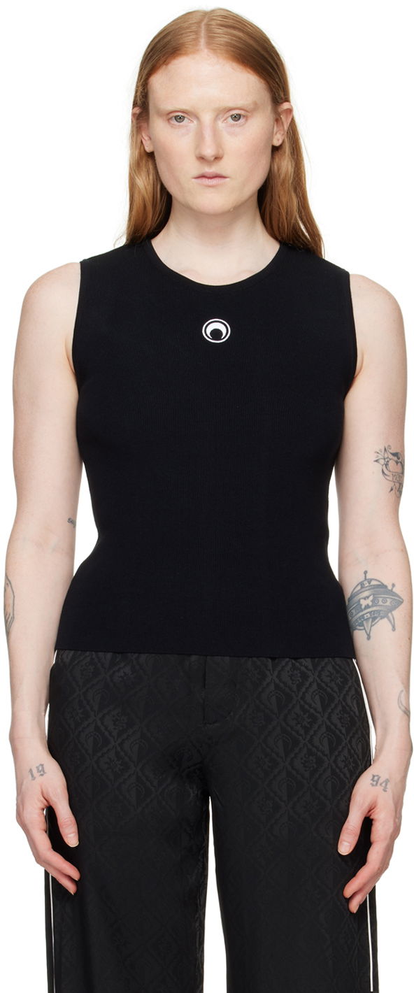 Пуловер Marine Serre Core Sleeveless Crewneck Черно | WTK026, 0