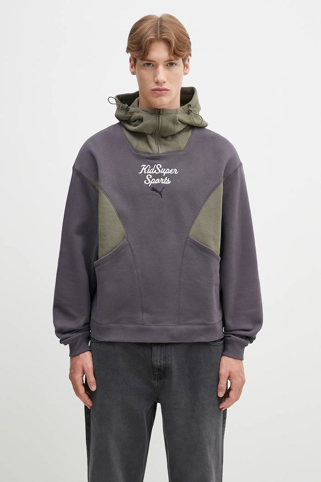 KIDSUPER Color Block High-Neck Hoodie