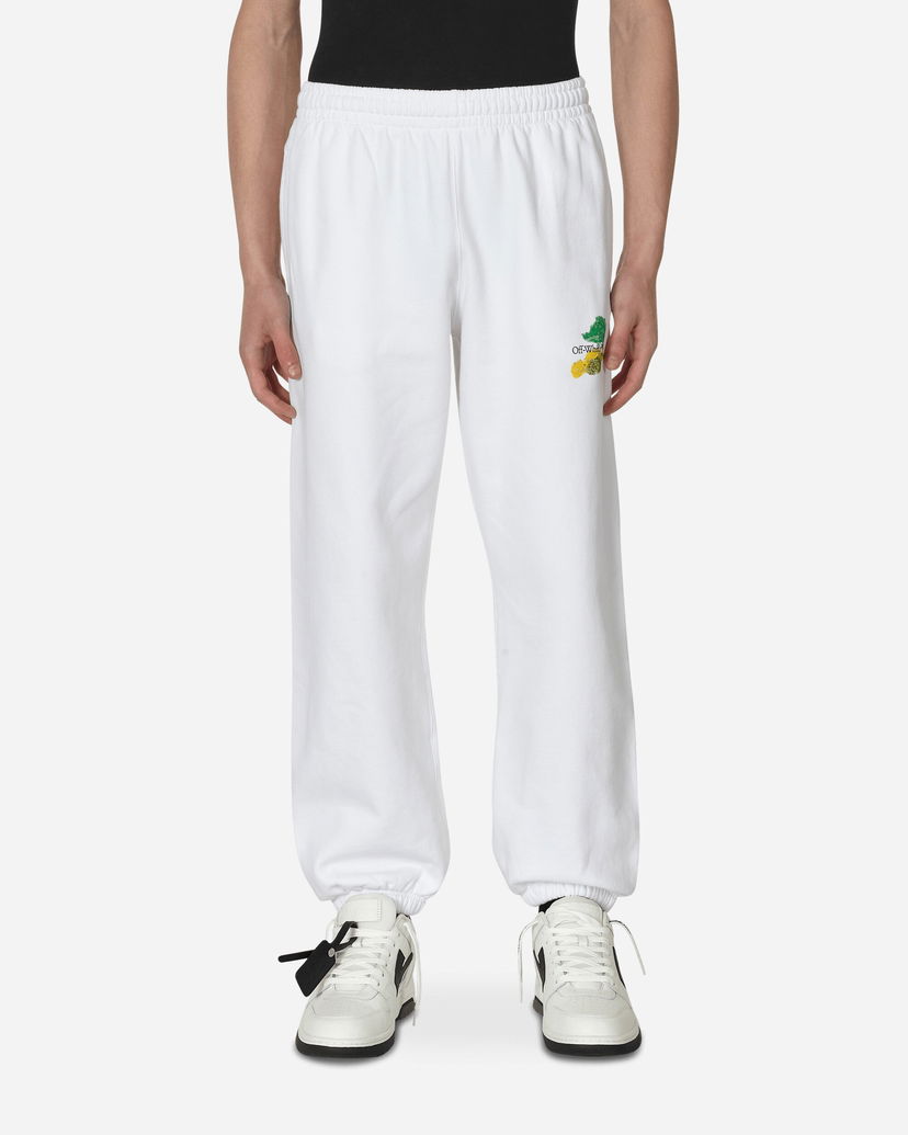 Спортни панталони Off-White Brush Arrow Slim Sweatpants White Бяло | OMCH029S23FLE002 0184