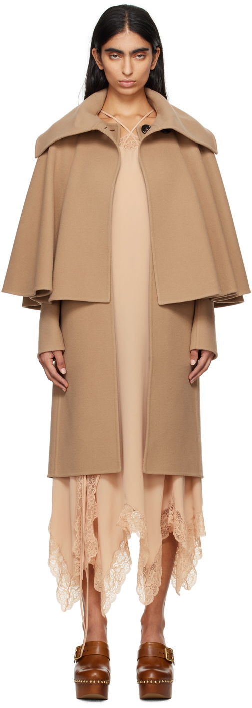 Палта CHLOÉ Wool & Cashmere Coat Кафяво | CH24AMA10071, 0