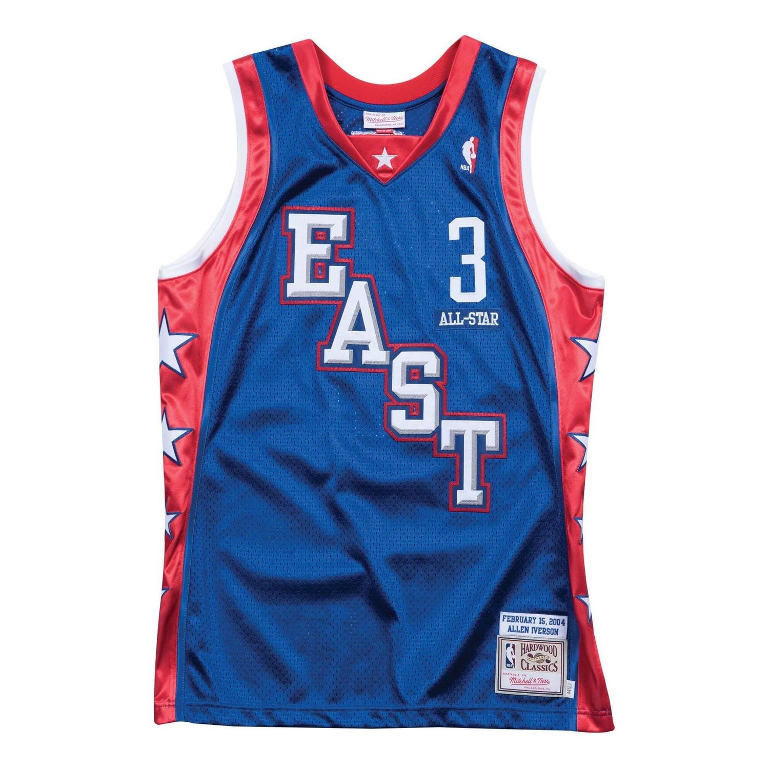 Фланелка Mitchell & Ness Mitchell & Ness NBA All-Star East 2004 Allen Iverson Jersey Синьо | AJY4CP19117-ASEROYA04AIV, 0