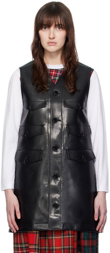 Жилетка Comme des Garçons Comme Des Garçons Belted Faux-Leather Vest Черно | TL-V009-051, 0