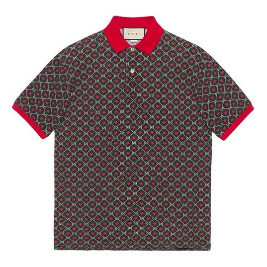 Поло тениска Gucci Gucci Star Short Sleeves Polo Червено | 575222-XJBAI-1080