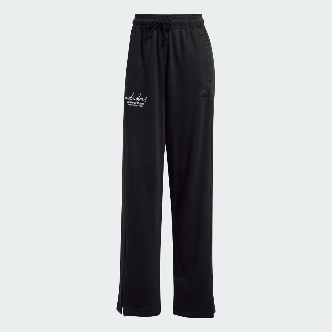 Спортни панталони adidas Performance Embroidery French Terry Straight Leg Joggers Черно | JI6526, 1