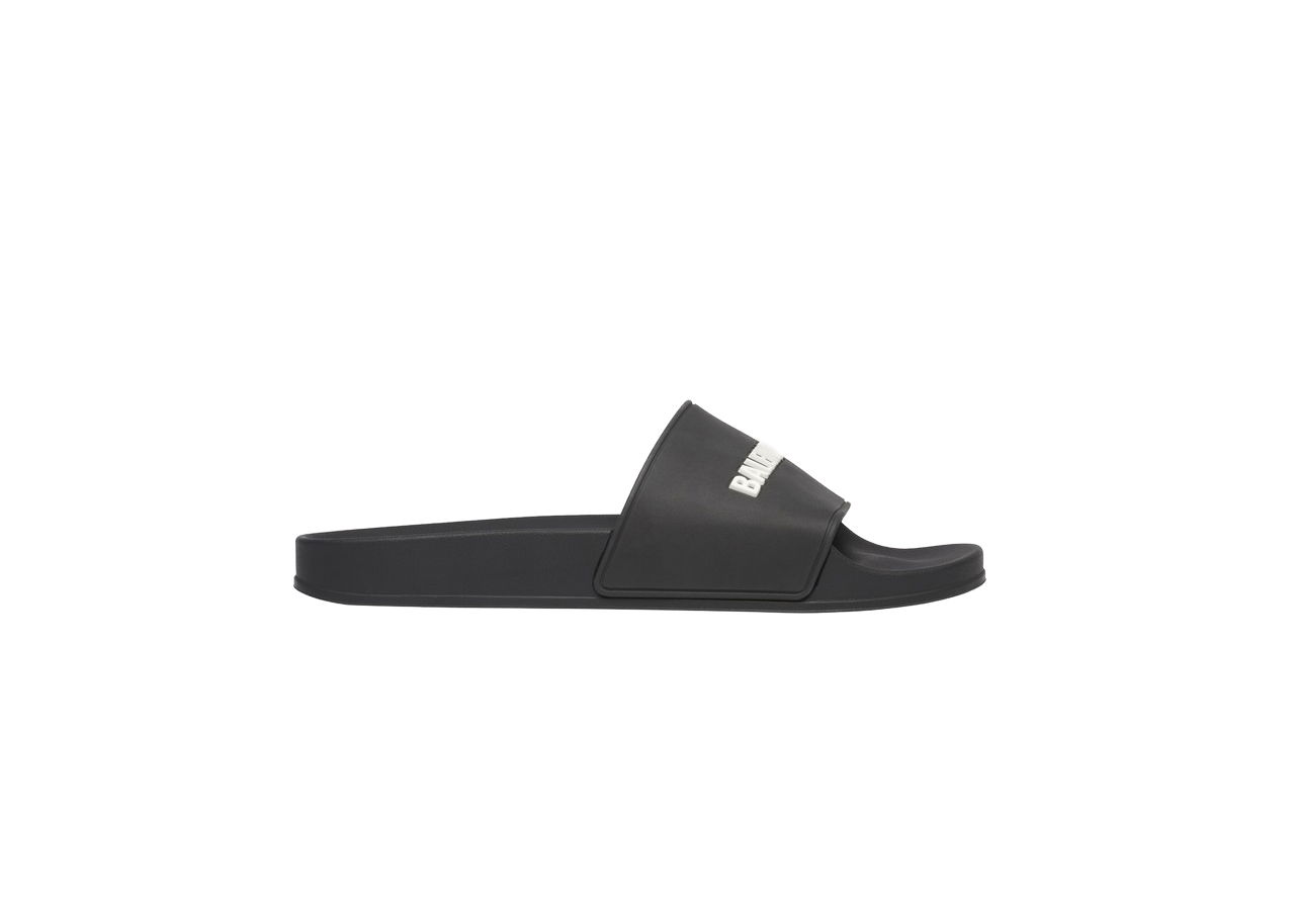 Кецове и обувки Balenciaga Pool Slide Black White Черно | 565826 W1S80 1006, 0