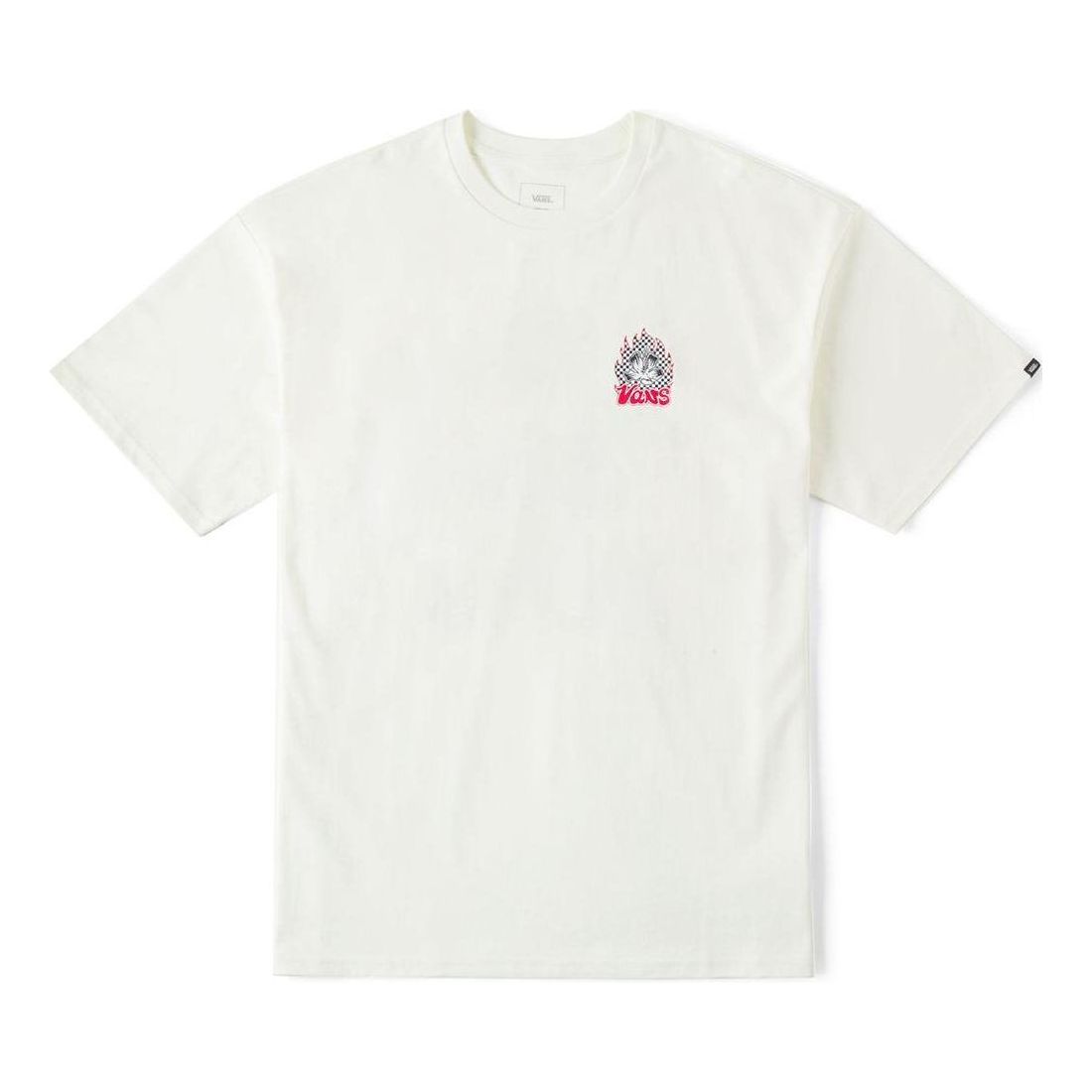 Тениска Vans Checkerboard Flame Graphic T-Shirt Бяло | VN000GSUFS8, 0