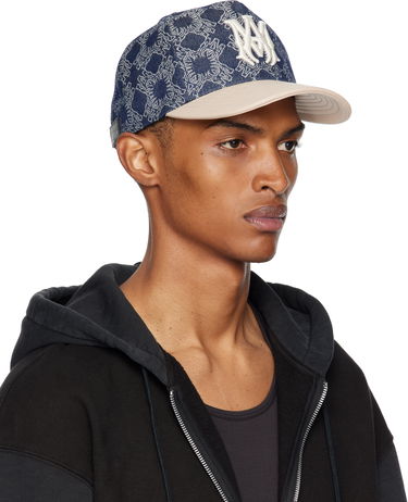 Шапка с козирка AMIRI AMIRI MA Leather Brim Denim Cap Тъмно синьо | AMHACP1061, 1