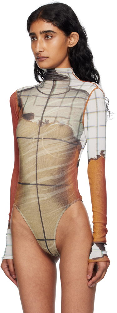 боди Jean Paul Gaultier Jean Paul Gaultier Twisted Printed Fire Bodysuit Многоцветен | 25/03-W-TO308-M003P-150100, 3