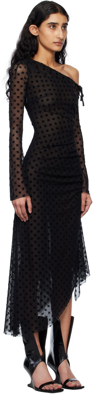 Pокля MISBHV MISBHV Monogram Dropped Shoulder Midi Dress Черно | 250W813, 1