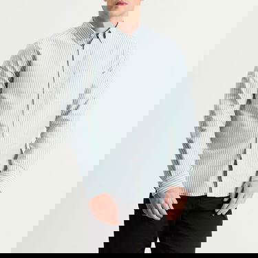 Риза Portuguese Flannel Belavista Stripe Button Down Oxford Shirt Зелено | AW250010-WBL, 2