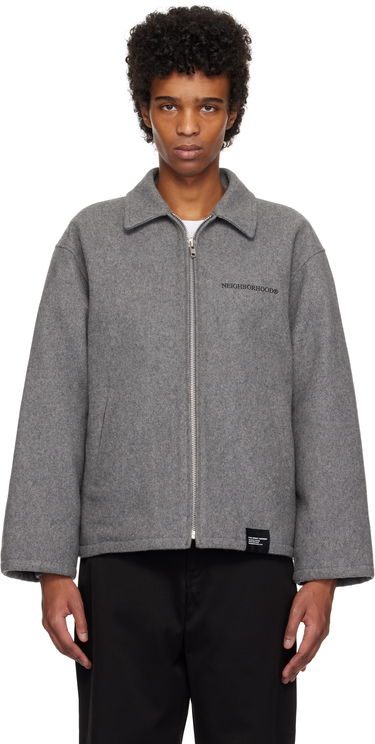 Яке Neighborhood Melton Zip Work Jacket Сиво | 242ZANH-JKM01, 0