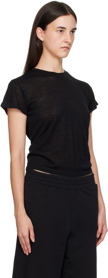 Тениска Maison Margiela MM6 Maison Margiela Sheer Wool T-Shirt Черно | S52GC0354 M20123, 1