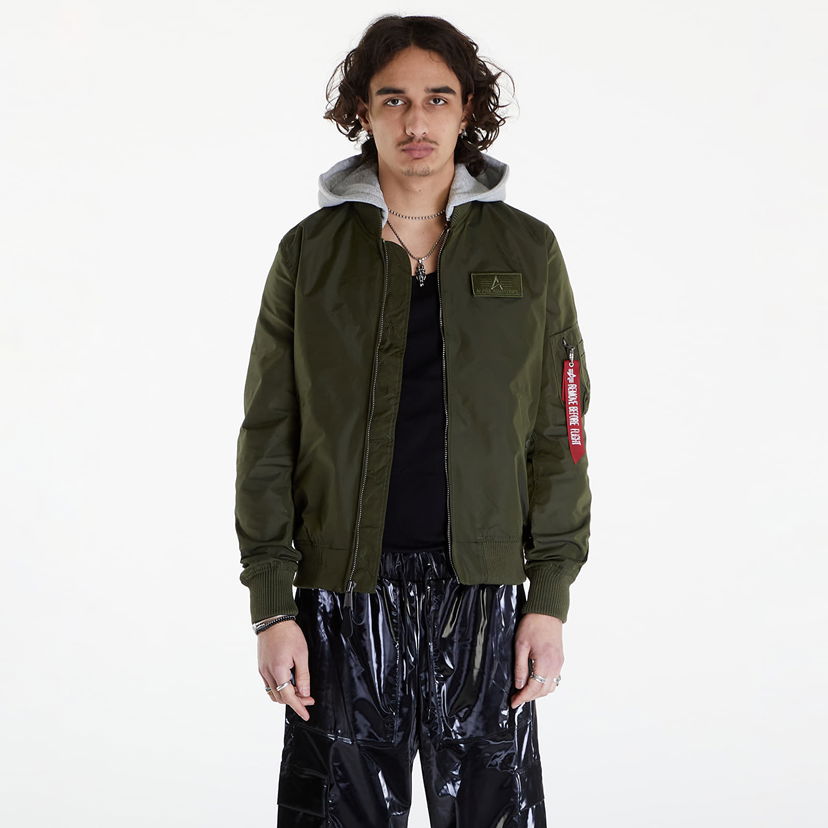 Яке Alpha Industries MA-1 TT Hood Dark Green Зелено | 196108 257