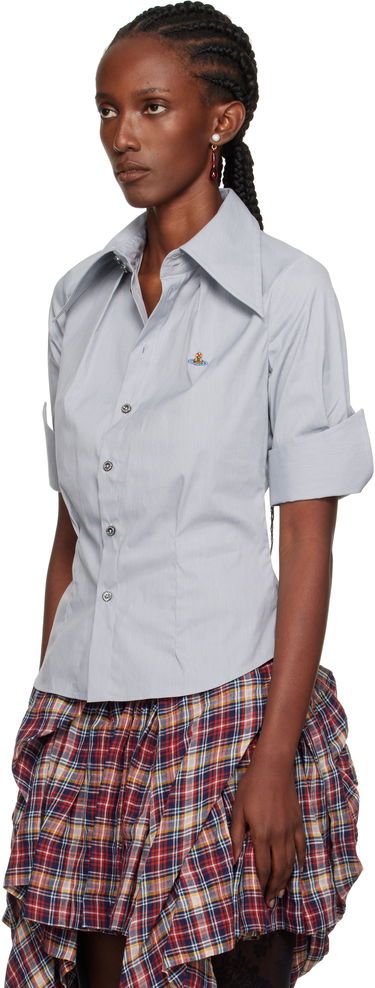 Риза Vivienne Westwood Vivienne Westwood Short Sleeve Violin Shirt Синьо | 15010066-W012Z-, 3