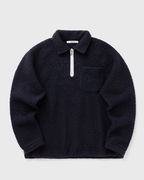 Unconventional Textured Half-Zip Polo with Chest Pocket