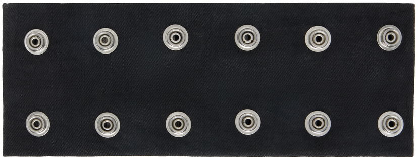 Колие Rick Owens DRKSHDW Concordians Strobe Snap-Button Neck Band Choker Черно | DA02E7475 BW