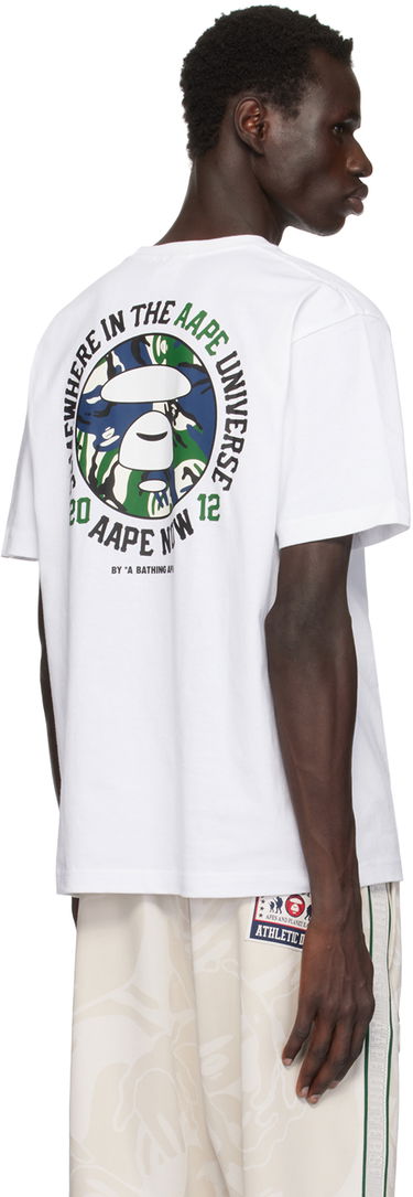 Тениска AAPE by A Bathing Ape AAPE by A Bathing Ape Logo Short Sleeve T-Shirt Бяло | AAPTEM1562XXNWHX, 2